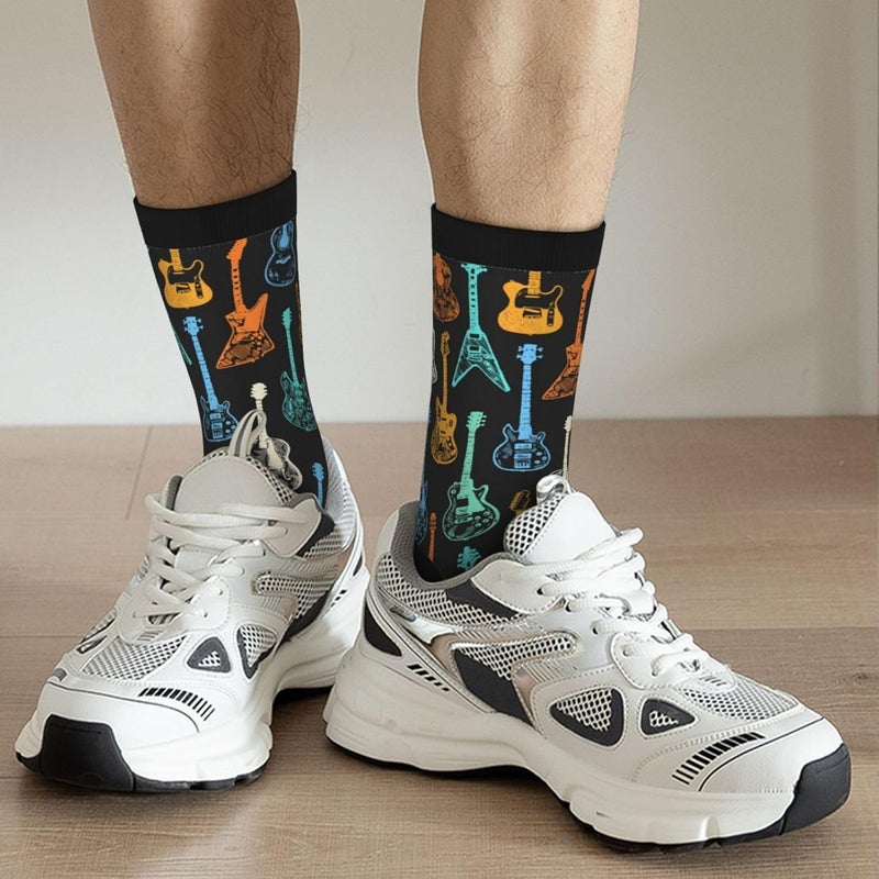 Poream Novelty Funny Crew Socks, Cool Breathable Dress Socks Gift For Men Women - Image 2
